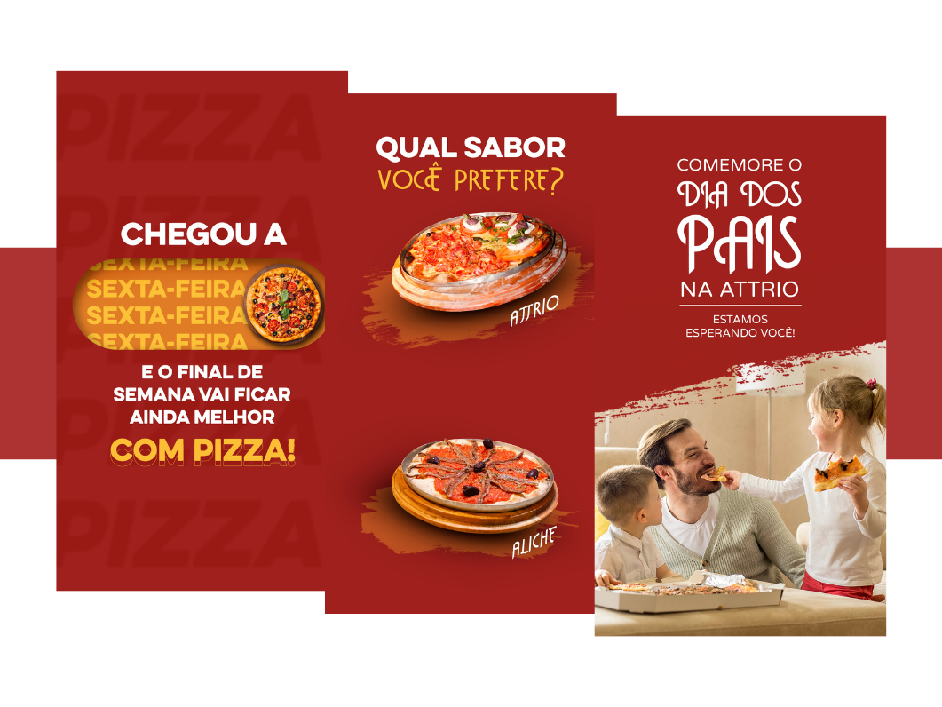 Attrio Pizzaria | Redes Sociais 